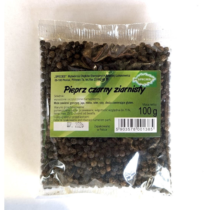 Pieprz Czarny Ziarnisty 100gr