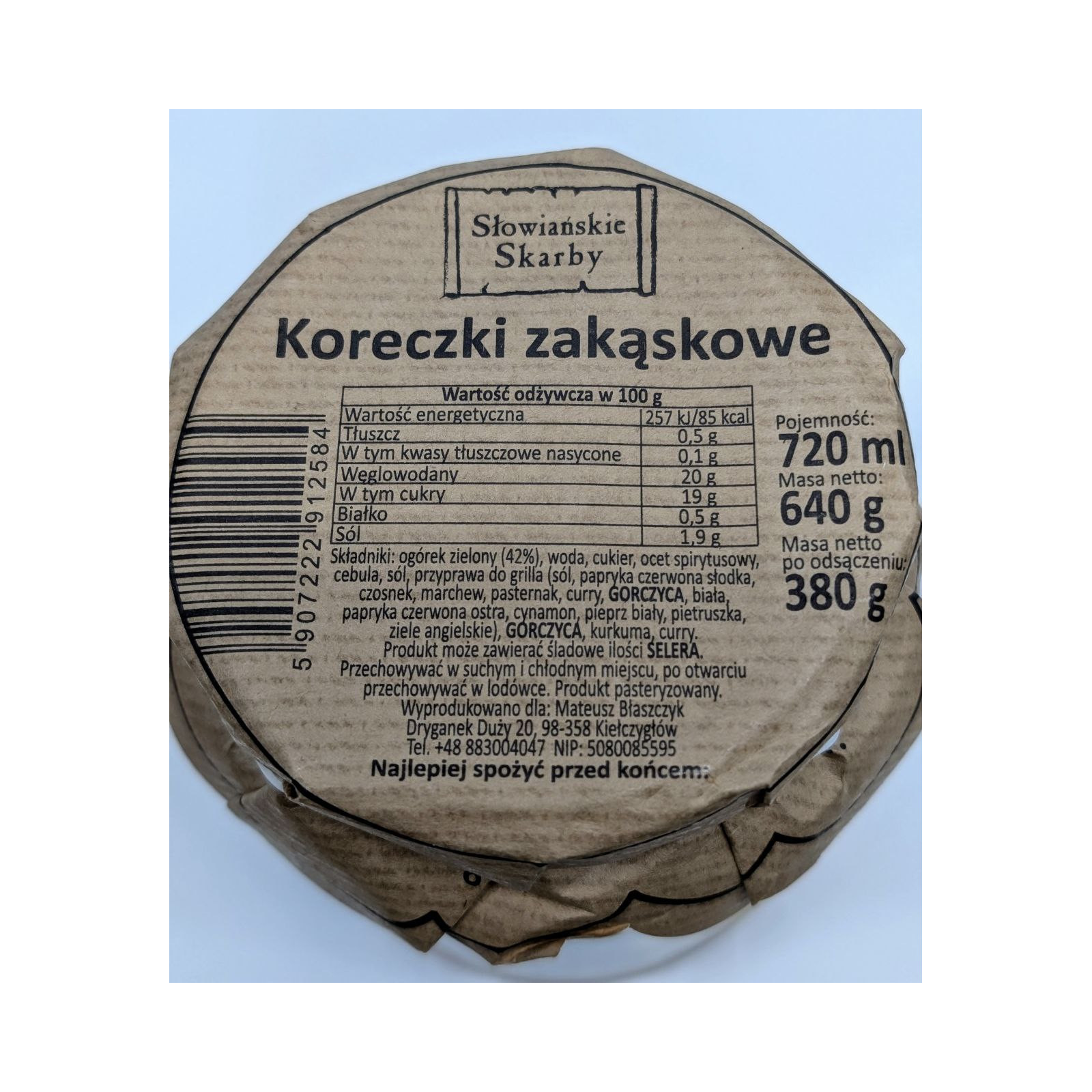 Koreczki zakąsowe 720ml