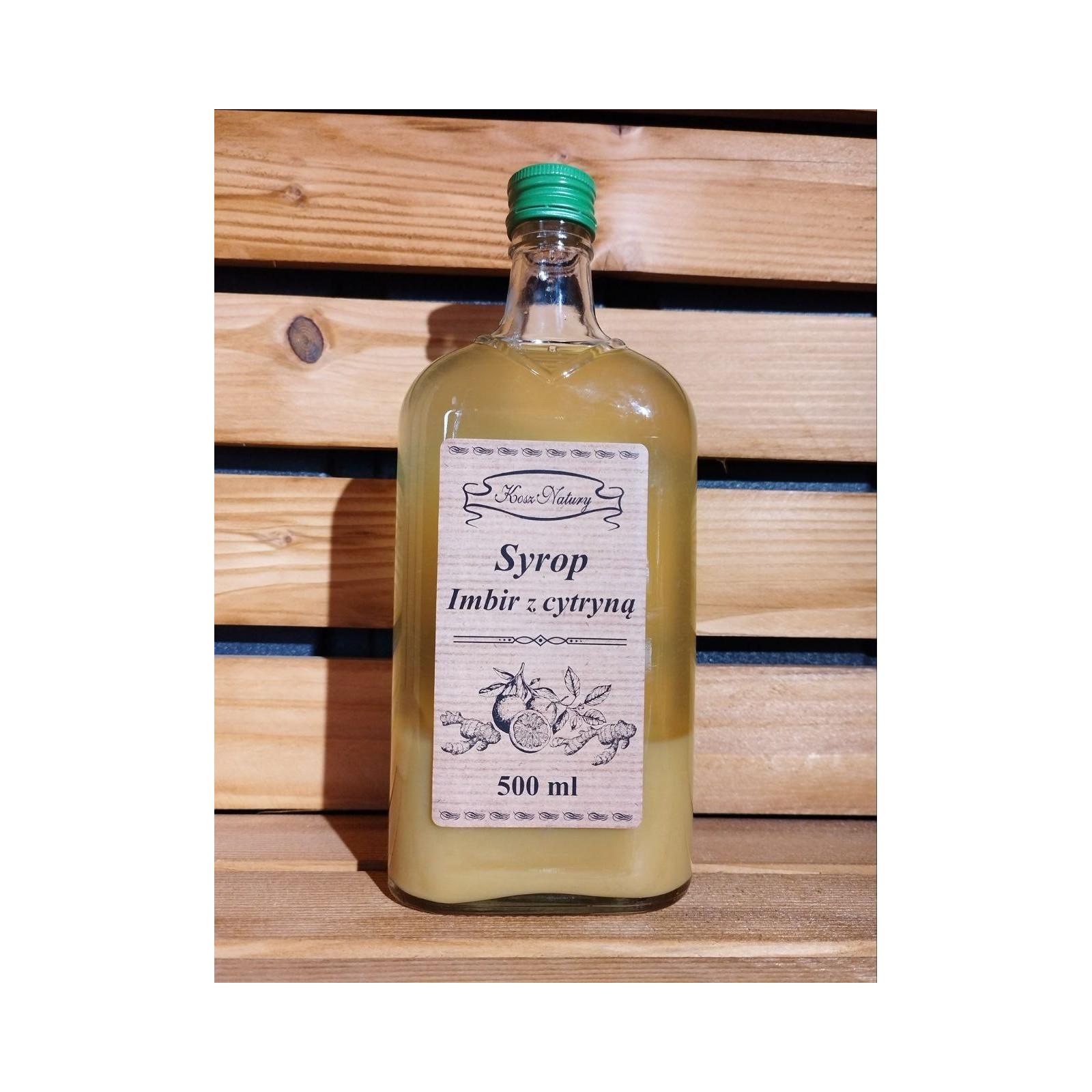 Syrop imbir z cytryną 500ml 50% sok z owoców