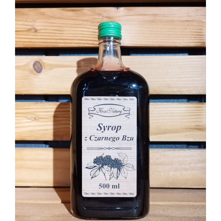 Syrop z czarnego bzu 500ml 50% sok z owoców