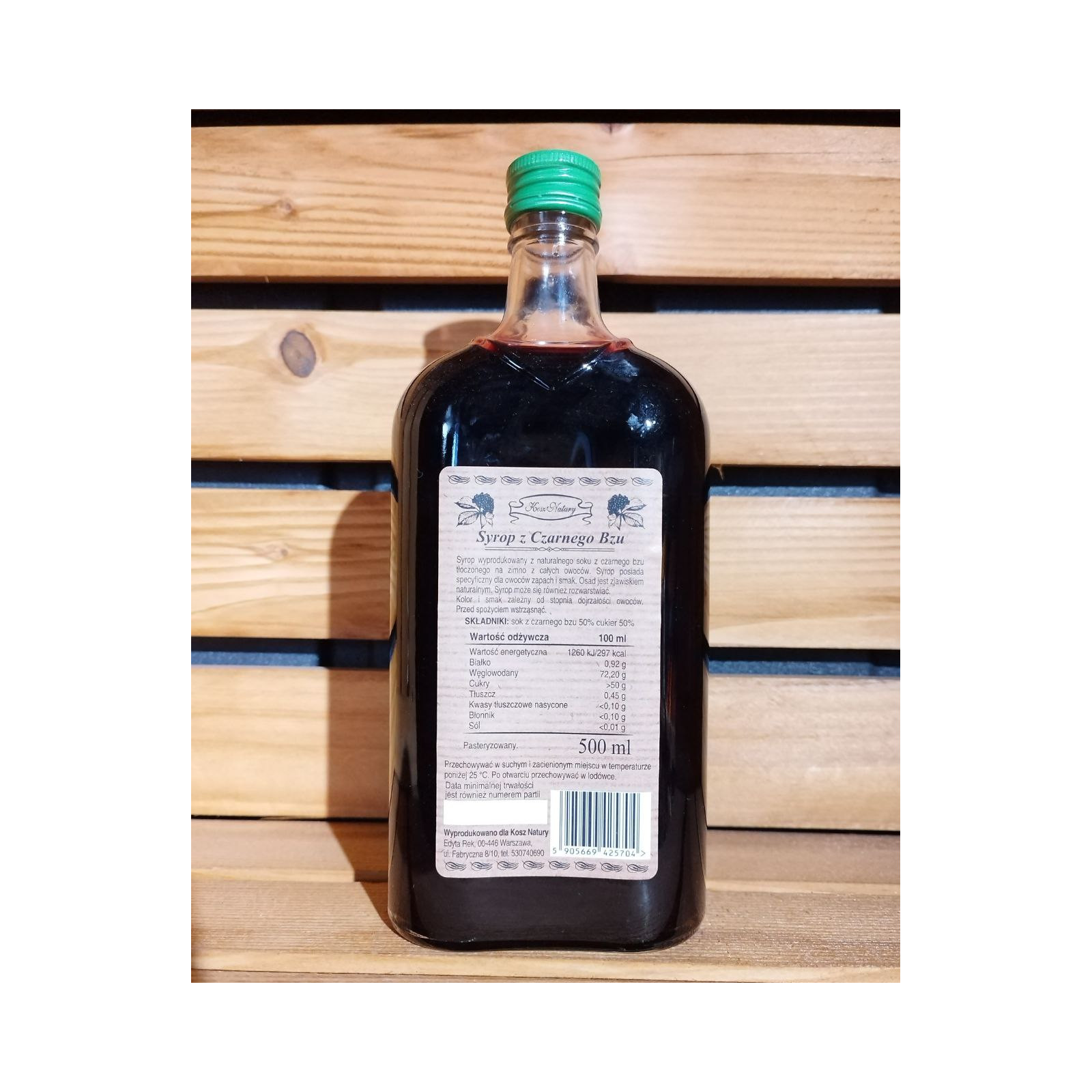 Syrop z czarnego bzu 500ml 50% sok z owoców