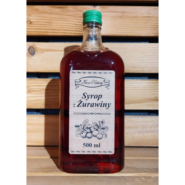 Syrop z żurawiny 500ml 50% sok z owoców