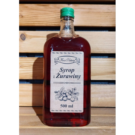 Syrop z żurawiny 500ml 50% sok z owoców