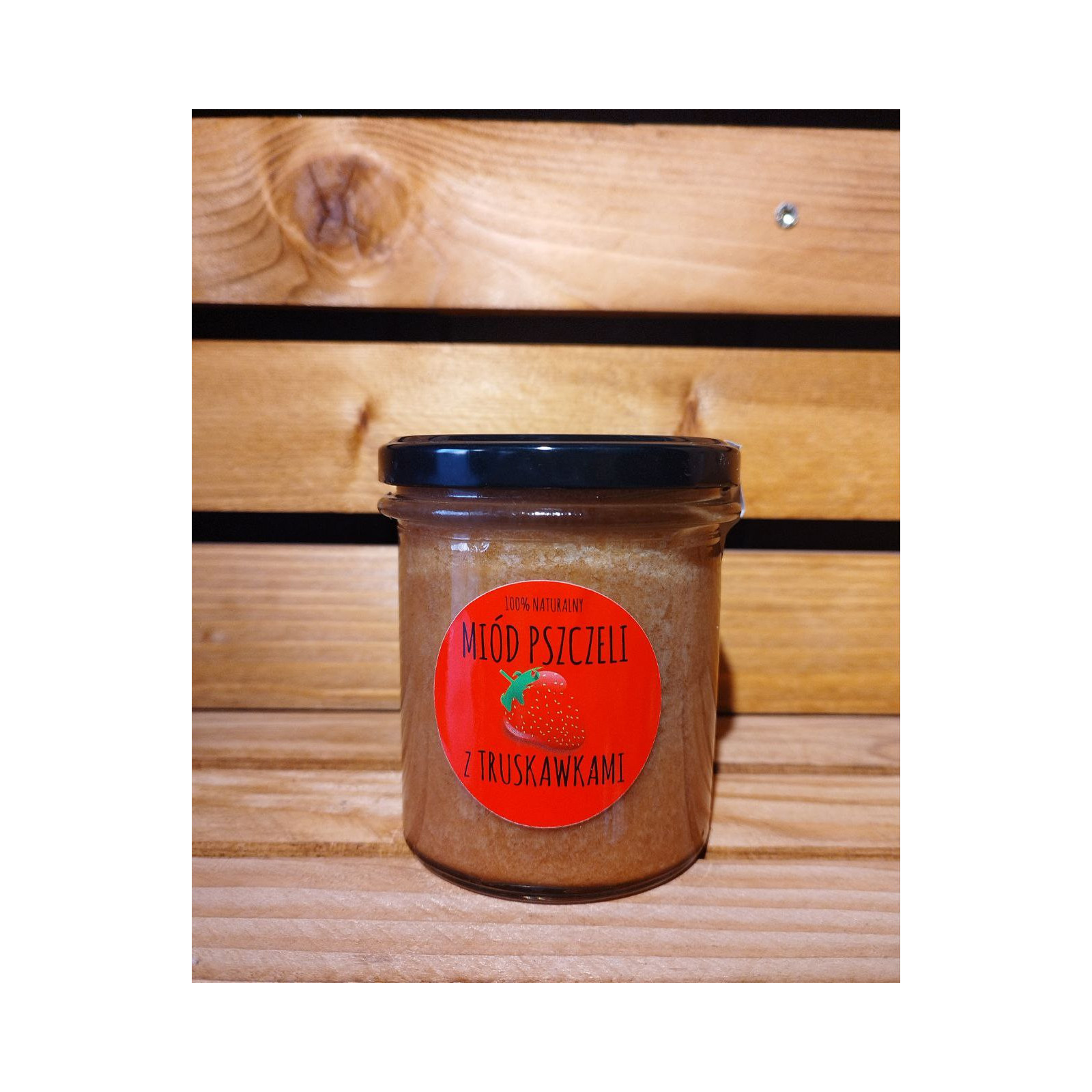 Miód z truskawką liofilizowaną 410g